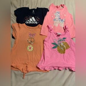Adidas Kids Black Tee with White Logo